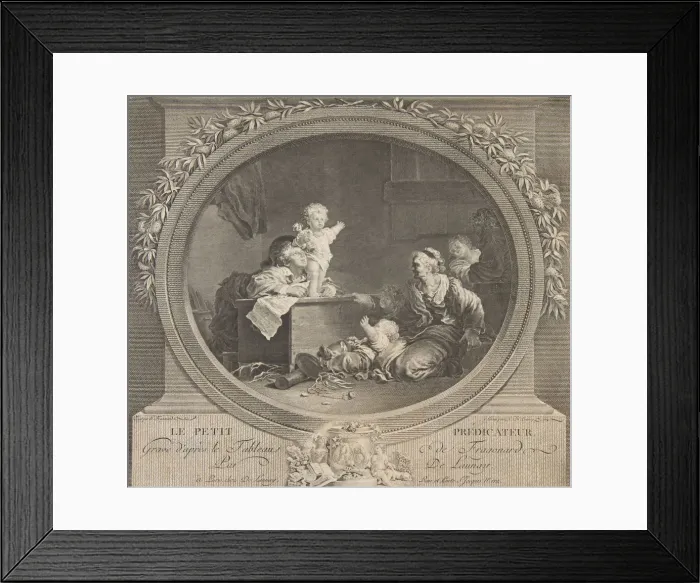 Framed Print : Le Petit Predicateur, 18th century. 18th century. Creator: Nicolas de Launay Framed Print : Le Petit Predicateur, 18th century. 18th century. Creator: Nicolas de Launay