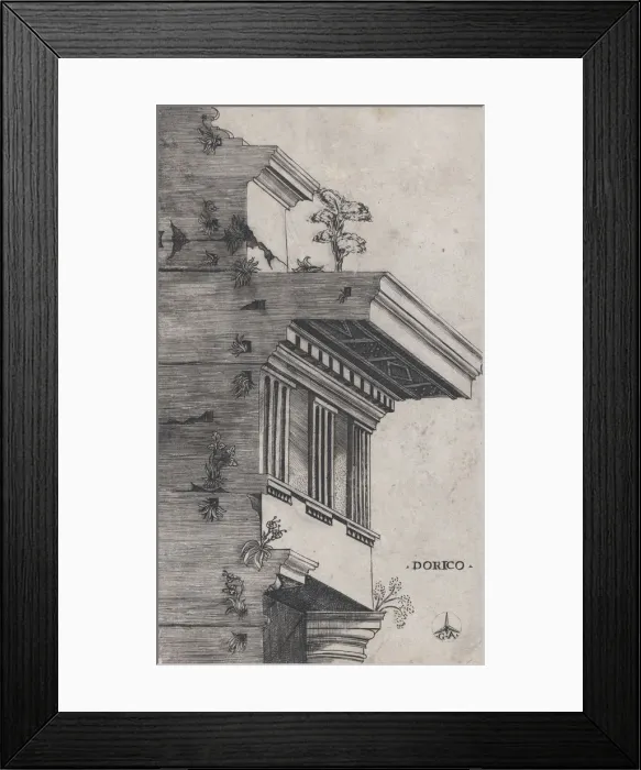 Framed Print : Speculum Romanae Magnificentiae: Doric order, ca. 1537. ca. 1537. Creator: Master GA Framed Print : Speculum Romanae Magnificentiae: Doric order, ca. 1537. ca. 1537. Creator: Master GA