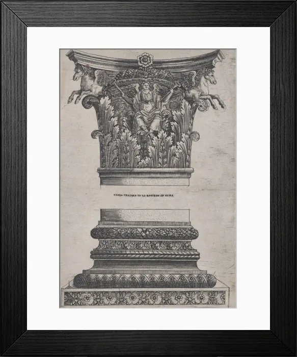 Framed Print : Speculum Romanae Magnificentiae: Pegasus capital from the Temple of Mars Ultor and dec Framed Print : Speculum Romanae Magnificentiae: Pegasus capital from the Temple of Mars Ultor and dec