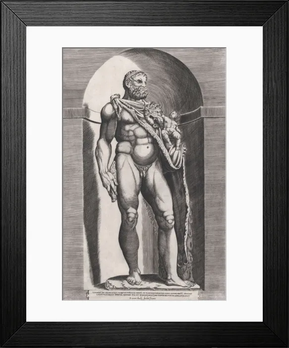 Framed Print : Speculum Romanae Magnificentiae: Emperor Commodus as Hercules, 1582. 1582 Framed Print : Speculum Romanae Magnificentiae: Emperor Commodus as Hercules, 1582. 1582