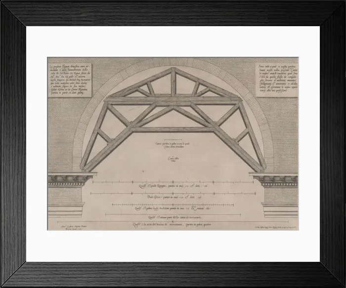 Framed Print : Speculum Romanae Magnificentiae: Wooden Framework to Support Arches in a Building Framed Print : Speculum Romanae Magnificentiae: Wooden Framework to Support Arches in a Building
