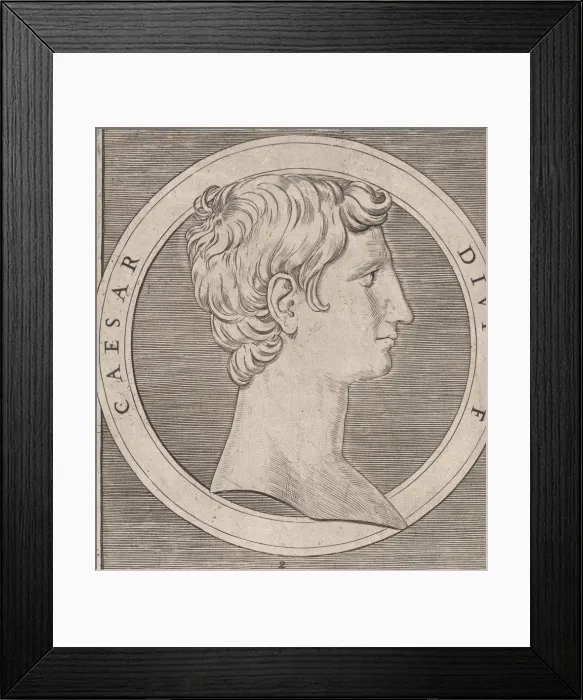 Framed Print : Speculum Romanae Magnificentiae: Octavian (Augustus), from The Twelve Caesars, ca... ca Framed Print : Speculum Romanae Magnificentiae: Octavian (Augustus), from The Twelve Caesars, ca... ca