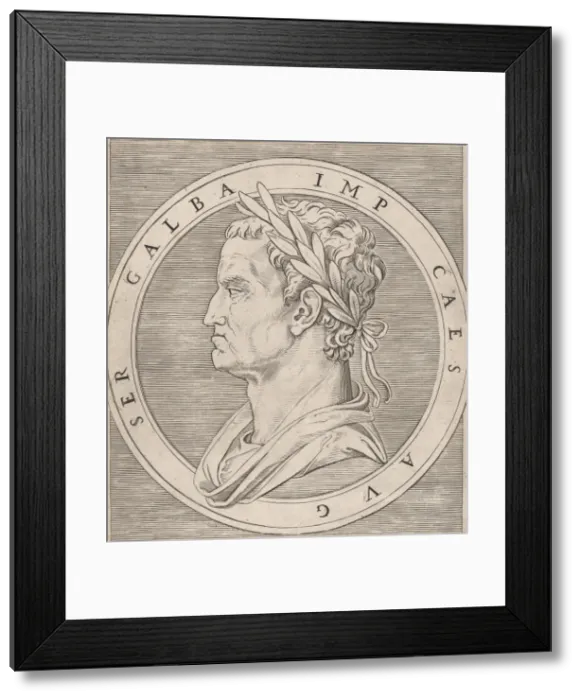 Framed Print : Speculum Romanae Magnificentiae: Galba, from The Twelve Caesars, ca. 1500-1534. ca Framed Print : Speculum Romanae Magnificentiae: Galba, from The Twelve Caesars, ca. 1500-1534. ca