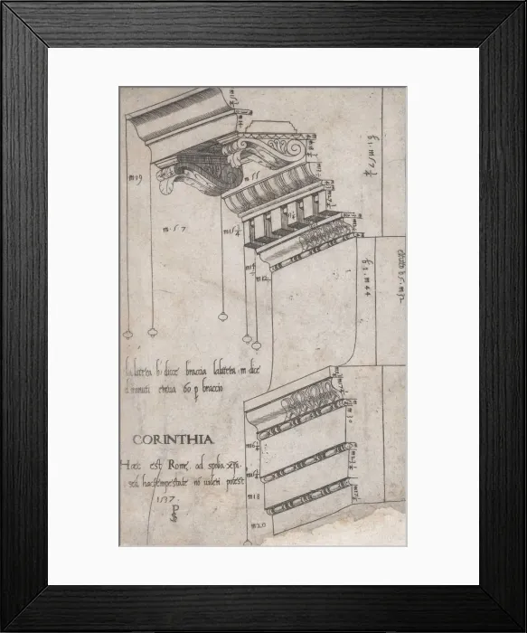 Framed Print : Speculum Romanae Magnificentiae: Entablature from the Forum of Trajan, Rome, 1537. 1537 Framed Print : Speculum Romanae Magnificentiae: Entablature from the Forum of Trajan, Rome, 1537. 1537