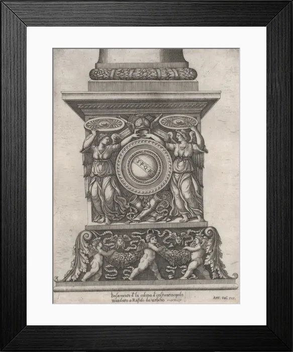 Framed Print : Speculum Romanae Magnificentiae: The Base of the Column of Theodosius, 16th century Framed Print : Speculum Romanae Magnificentiae: The Base of the Column of Theodosius, 16th century