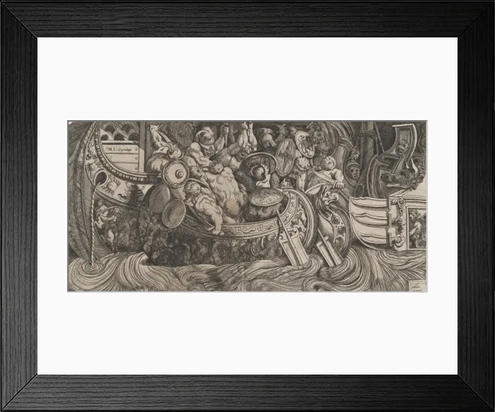 Framed Print : Speculum Romanae Magnificentiae: Naval Battle, 16th century. 16th century Framed Print : Speculum Romanae Magnificentiae: Naval Battle, 16th century. 16th century