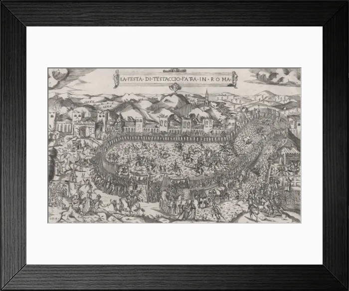 Framed Print : Speculum Romanae Magnificentiae: Carnival games held in the Mount Testaccio in Rome, 1558 Framed Print : Speculum Romanae Magnificentiae: Carnival games held in the Mount Testaccio in Rome, 1558