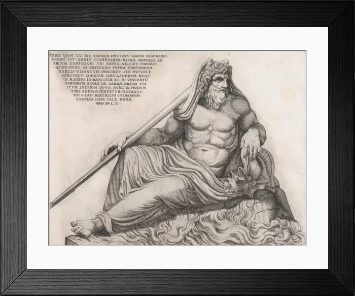 Framed Print : Speculum Romanae Magnificentiae: The Ocean God, 1560. 1560. Creator: Nicolas Beatrizet Framed Print : Speculum Romanae Magnificentiae: The Ocean God, 1560. 1560. Creator: Nicolas Beatrizet