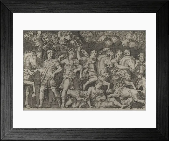 Framed Print : Speculum Romanae Magnificentiae: The Lion Hunt, ca. 1500-1534. ca. 1500-1534 Framed Print : Speculum Romanae Magnificentiae: The Lion Hunt, ca. 1500-1534. ca. 1500-1534