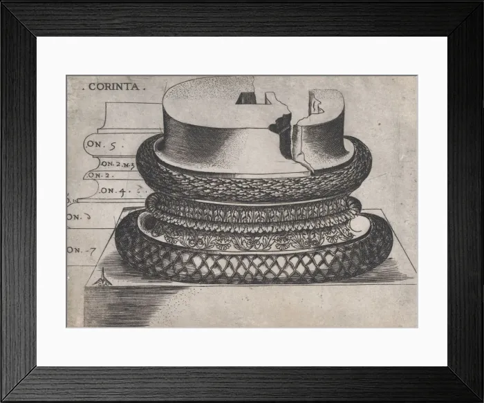 Framed Print : Speculum Romanae Magnificentiae: Corinthian base from the Lateran Baptistery, Rome, ca Framed Print : Speculum Romanae Magnificentiae: Corinthian base from the Lateran Baptistery, Rome, ca