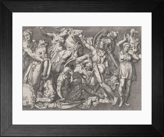 Framed Print : Speculum Romanae Magnificentiae: Battle of the Amazons, 1559. 1559 Framed Print : Speculum Romanae Magnificentiae: Battle of the Amazons, 1559. 1559