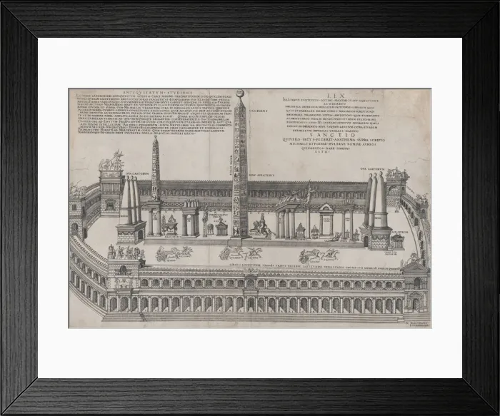 Framed Print : Speculum Romanae Magnificentiae: Circus Maximus, 1553. 1553. Creator: Nicolas Beatrizet Framed Print : Speculum Romanae Magnificentiae: Circus Maximus, 1553. 1553. Creator: Nicolas Beatrizet