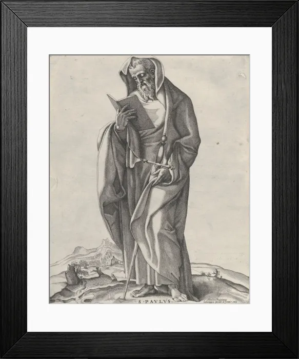Framed Print : An Old Man (Saint Paul), 1530-66. 1530-66. Creator: Nicolas Beatrizet Framed Print : An Old Man (Saint Paul), 1530-66. 1530-66. Creator: Nicolas Beatrizet