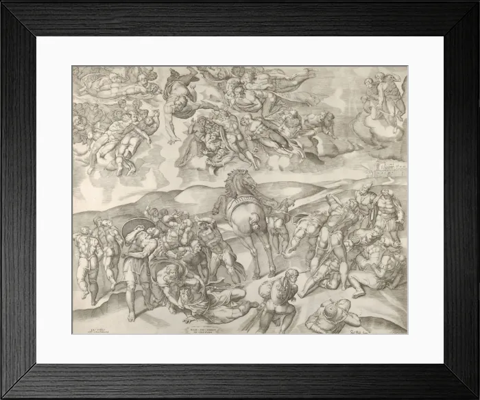Framed Print : Conversion of Saul, from Michelangelos fresco in the Pauline Chapel at the Vatican Framed Print : Conversion of Saul, from Michelangelos fresco in the Pauline Chapel at the Vatican