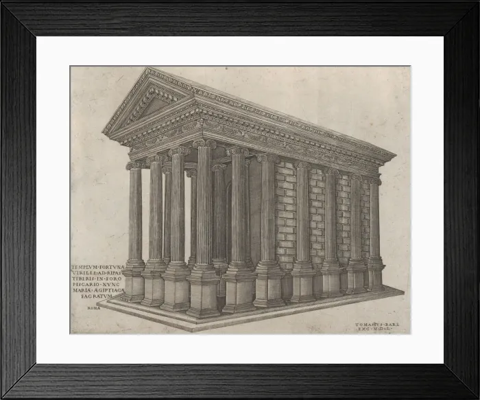 Framed Print : Speculum Romanae Magnificentiae: The Temple of Fortune in Rome, 16th century Framed Print : Speculum Romanae Magnificentiae: The Temple of Fortune in Rome, 16th century