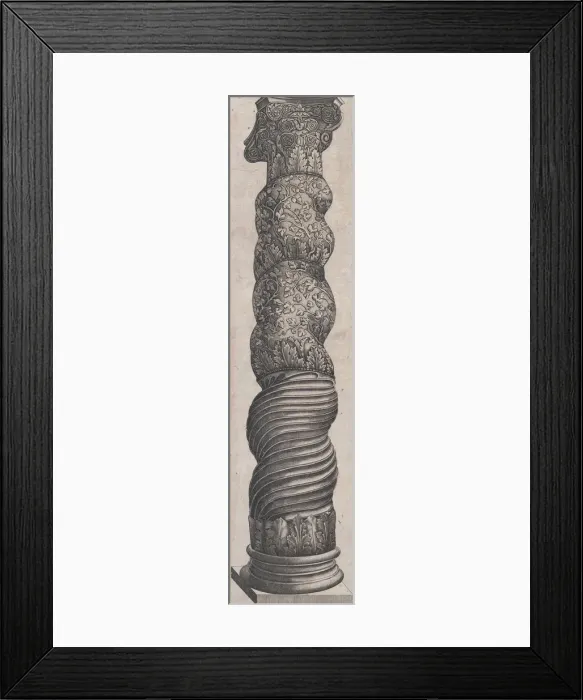 Framed Print : Speculum Romanae Magnificentiae: Grotesque Winding Column in St. Peter s, 16th cen Framed Print : Speculum Romanae Magnificentiae: Grotesque Winding Column in St. Peter s, 16th cen