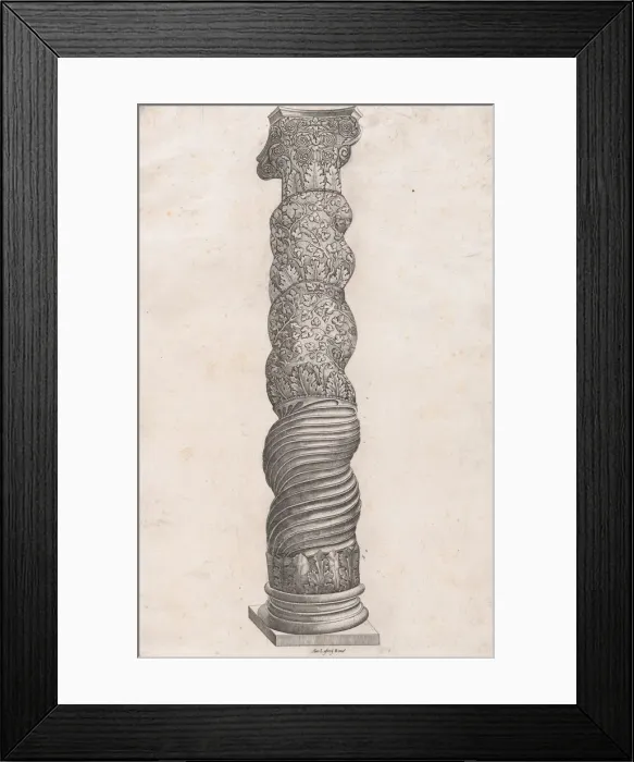 Framed Print : Speculum Romanae Magnificentiae: Grotesque Winding Column in St. Peter s, 16th cen