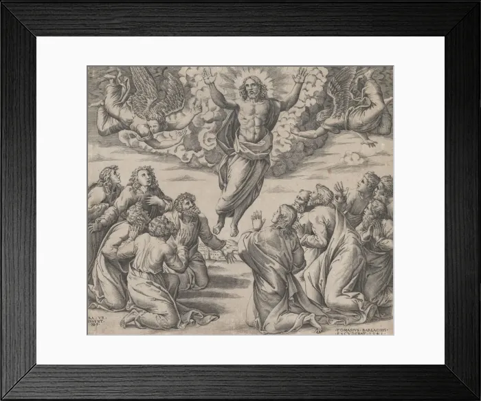 Framed Print : The Transfiguration, after Raphael, 1541. 1541. Creator: Nicolas Beatrizet Framed Print : The Transfiguration, after Raphael, 1541. 1541. Creator: Nicolas Beatrizet