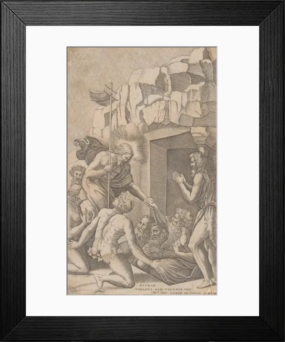 Framed Print : Christ in Limbo, after Raphael, 1541. 1541. Creator: Nicolas Beatrizet Framed Print : Christ in Limbo, after Raphael, 1541. 1541. Creator: Nicolas Beatrizet