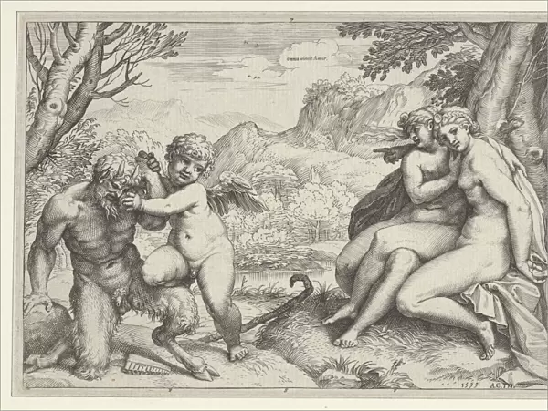 Omnia Vincit Amor, 1599. Creator: Agostino Carracci