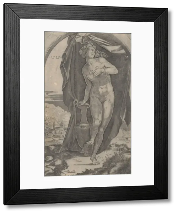 Framed Print : Cleopatra, dated 1515. Creator: Agostino Veneziano Framed Print : Cleopatra, dated 1515. Creator: Agostino Veneziano