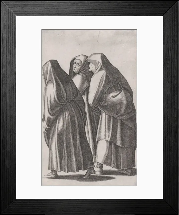 Framed Print : The three holy women going to the sepulchre, ca. 1514-36. Creator: Agostino Veneziano Framed Print : The three holy women going to the sepulchre, ca. 1514-36. Creator: Agostino Veneziano
