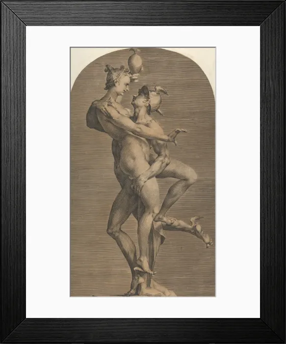 Framed Print : Mercury Abducting Psyche, ca. 1620. Creator: Adriaen de Vries Framed Print : Mercury Abducting Psyche, ca. 1620. Creator: Adriaen de Vries