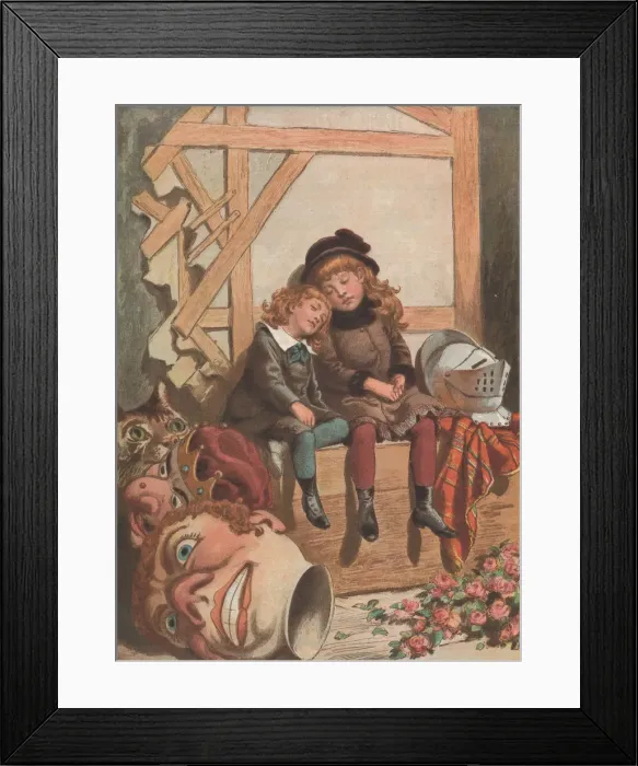 Framed Print : Tired Out, from The Graphic'Christmas number, December 7, 1885 Framed Print : Tired Out, from The Graphic'Christmas number, December 7, 1885