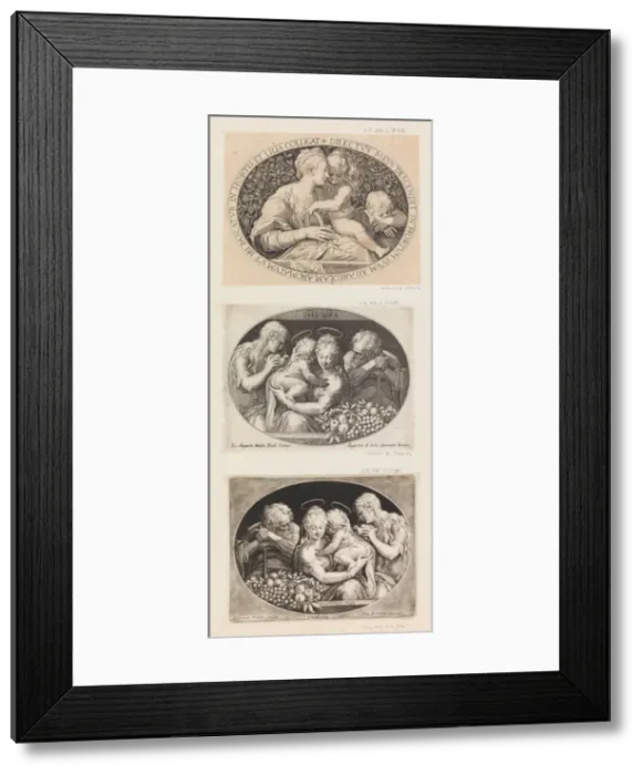 Framed Print : Madonna and Child with St. John. Creator: Aegidius Sadeler II Framed Print : Madonna and Child with St. John. Creator: Aegidius Sadeler II