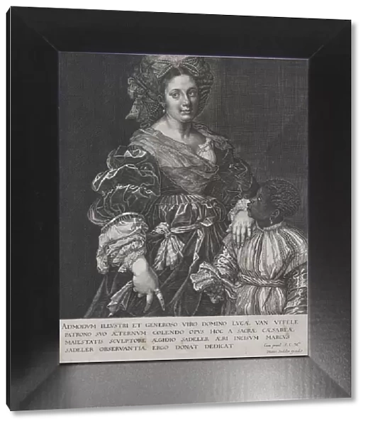 Laura Dianti with a Black Page, 1600-1627. Creator: Aegidius Sadeler II