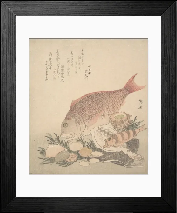 Framed Print : Large and Small Fish Swimming Among Shells and Moss at the Bottom of the Sea, ca. 1830 Framed Print : Large and Small Fish Swimming Among Shells and Moss at the Bottom of the Sea, ca. 1830
