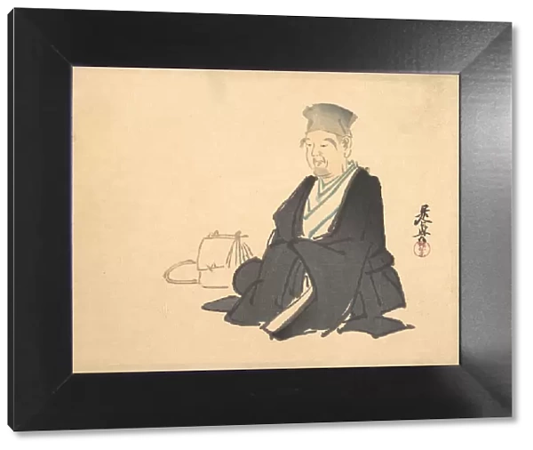 Portrait of Rikyu (?), ca. 1875. ca. 1875. Creator: Shibata Zeshin