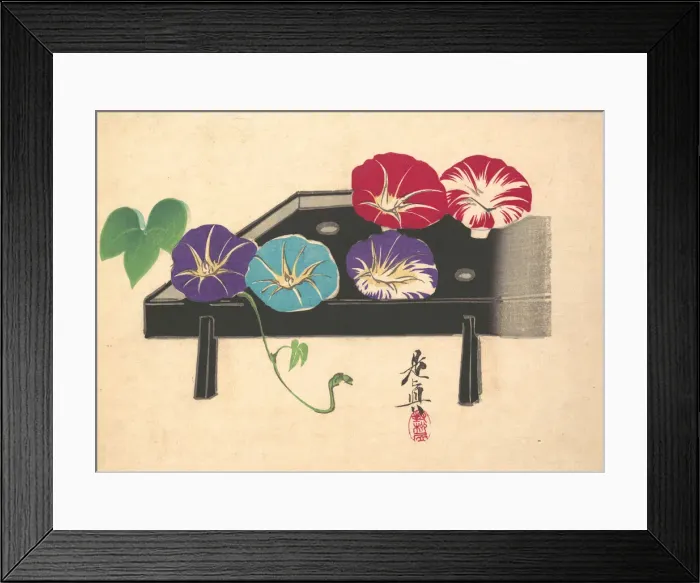 Framed Print : Morning Glories, ca. 1860. ca. 1860. Creator: Shibata Zeshin Framed Print : Morning Glories, ca. 1860. ca. 1860. Creator: Shibata Zeshin