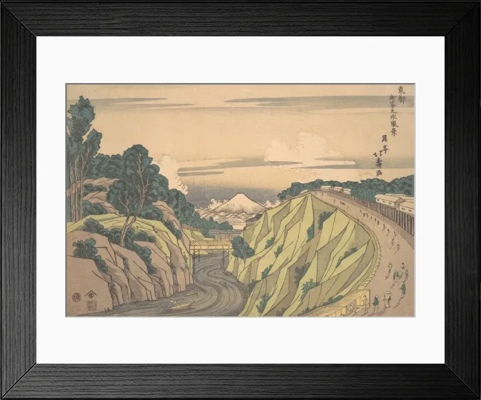 Framed Print : View of Ochanomizu in the Eastern Capital, ca. 1830. ca. 1830. Creator: Shotei Hokuju Framed Print : View of Ochanomizu in the Eastern Capital, ca. 1830. ca. 1830. Creator: Shotei Hokuju