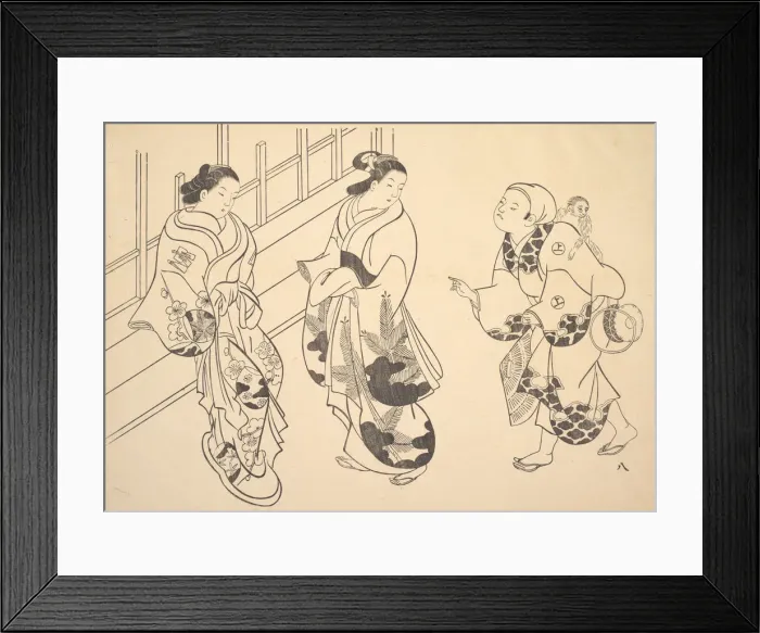 Framed Print : Two Courtesans. Creator: Unknown Framed Print : Two Courtesans. Creator: Unknown
