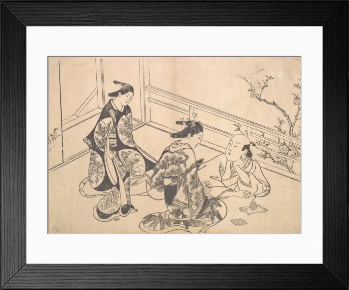 Framed Print : The Actor Ichimura Takenojo Reclining on a Balcony, ca. 1715. ca. 1715 Framed Print : The Actor Ichimura Takenojo Reclining on a Balcony, ca. 1715. ca. 1715