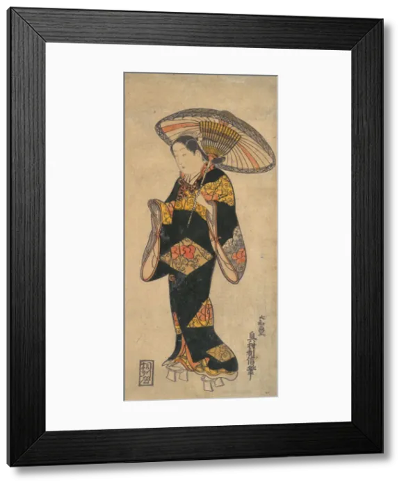 Framed Print : Actor (Sanjo Kantaro?) in the Role of a Courtesan, ca. 1728. ca. 1728 Framed Print : Actor (Sanjo Kantaro?) in the Role of a Courtesan, ca. 1728. ca. 1728