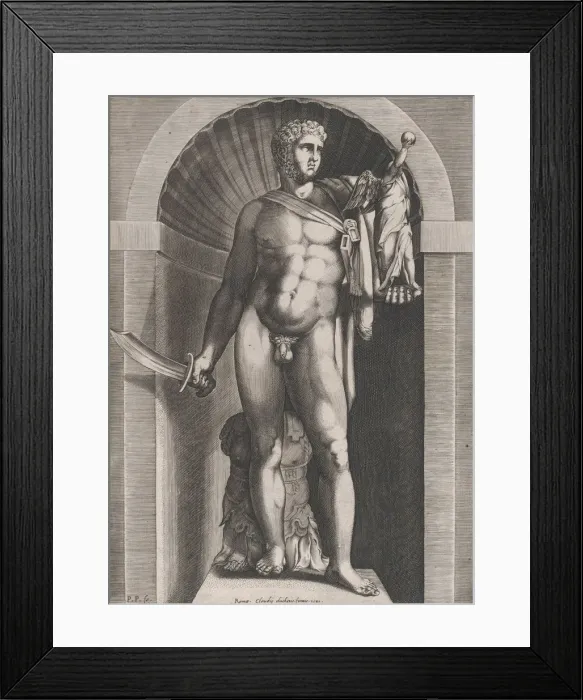 Framed Print : Speculum Romanae Magnificentiae: Diomedes with the Palladium in his left hand, 1582 Framed Print : Speculum Romanae Magnificentiae: Diomedes with the Palladium in his left hand, 1582