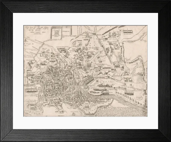 Framed Print : Speculum Romanae Magnificentiae: Plan of Ancient Rome, 16th century. 16th century Framed Print : Speculum Romanae Magnificentiae: Plan of Ancient Rome, 16th century. 16th century