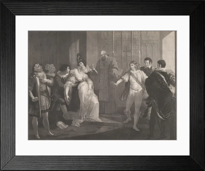 Framed Print : Hero Fainting in Church (Shakespeare, Much Ado About Nothin Framed Print : Hero Fainting in Church (Shakespeare, Much Ado About Nothin