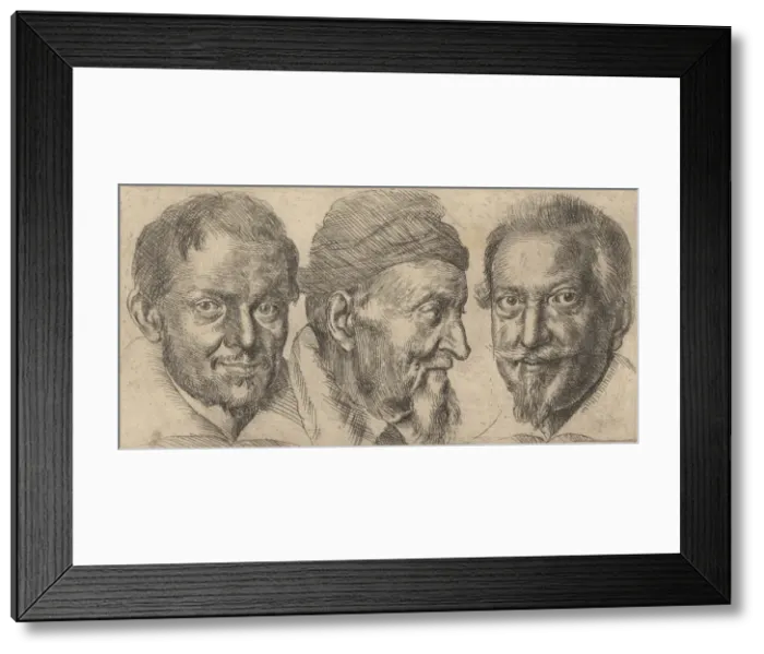 Framed Print : Three portraits possibly representing Camillo Graffico, Ercole Pedemonte and Antoni Framed Print : Three portraits possibly representing Camillo Graffico, Ercole Pedemonte and Antoni