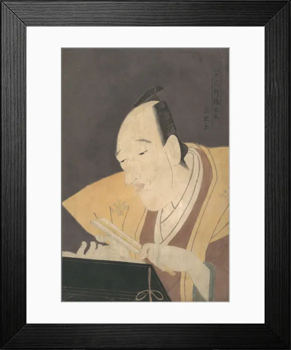 Framed Print : The Jo-ruri Narrator Tomimoto Buzendaya, ca. 1795. ca. 1795. Creator: Rekisentei Eiri Framed Print : The Jo-ruri Narrator Tomimoto Buzendaya, ca. 1795. ca. 1795. Creator: Rekisentei Eiri