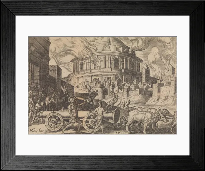 Framed Print : The Chaldeans Carrying Away the Pillars of the Temple of Jerusalem Framed Print : The Chaldeans Carrying Away the Pillars of the Temple of Jerusalem