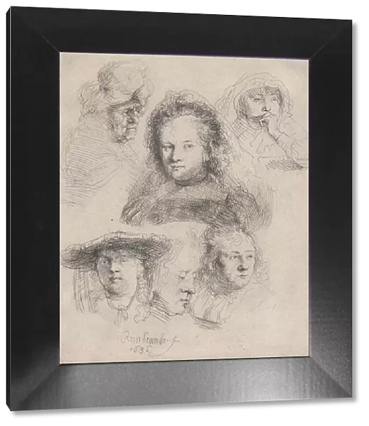 Studies of the Heads of Saskia and Others, 1636. 1636. Creator