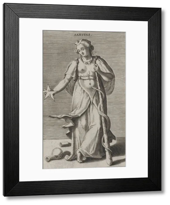 Framed Print : Sanitas, from Prosopographia, ca. 1585-90. ca. 1585-90. Creator: Philip Galle Framed Print : Sanitas, from Prosopographia, ca. 1585-90. ca. 1585-90. Creator: Philip Galle