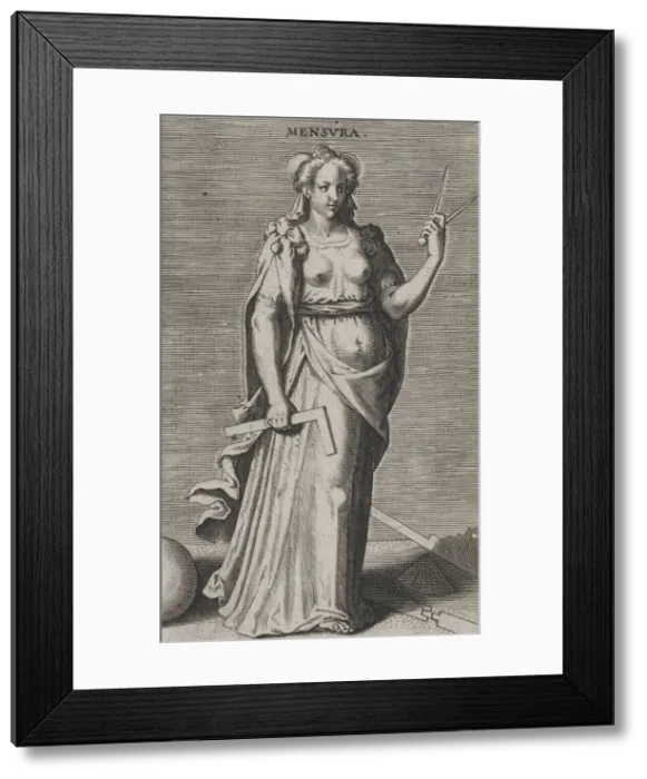 Framed Print : Mensura, from Prosopographia, ca. 1585-90. ca. 1585-90. Creator: Philip Galle Framed Print : Mensura, from Prosopographia, ca. 1585-90. ca. 1585-90. Creator: Philip Galle
