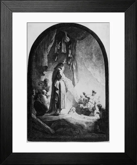 Framed Print : The Raising of Lazarus: The Larger Plate, ca. 1632. ca. 1632 Framed Print : The Raising of Lazarus: The Larger Plate, ca. 1632. ca. 1632