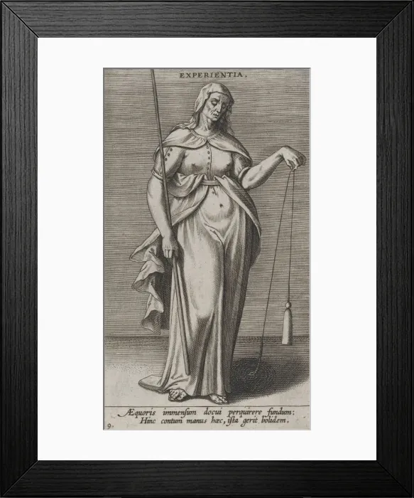 Framed Print : Experientia, from Prosopographia, ca. 1585-90. ca. 1585-90. Creator: Philip Galle Framed Print : Experientia, from Prosopographia, ca. 1585-90. ca. 1585-90. Creator: Philip Galle