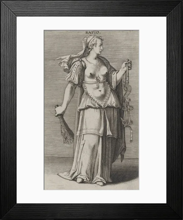 Framed Print : Ratio, from Prosopographia, ca. 1585-90. ca. 1585-90. Creator: Philip Galle Framed Print : Ratio, from Prosopographia, ca. 1585-90. ca. 1585-90. Creator: Philip Galle