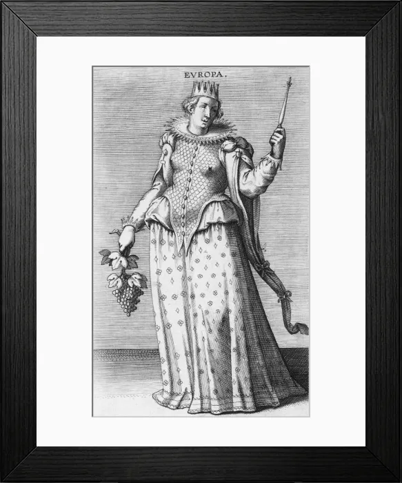 Framed Print : Europa, from Prosopographia, ca. 1585-90. ca. 1585-90. Creator: Philip Galle Framed Print : Europa, from Prosopographia, ca. 1585-90. ca. 1585-90. Creator: Philip Galle